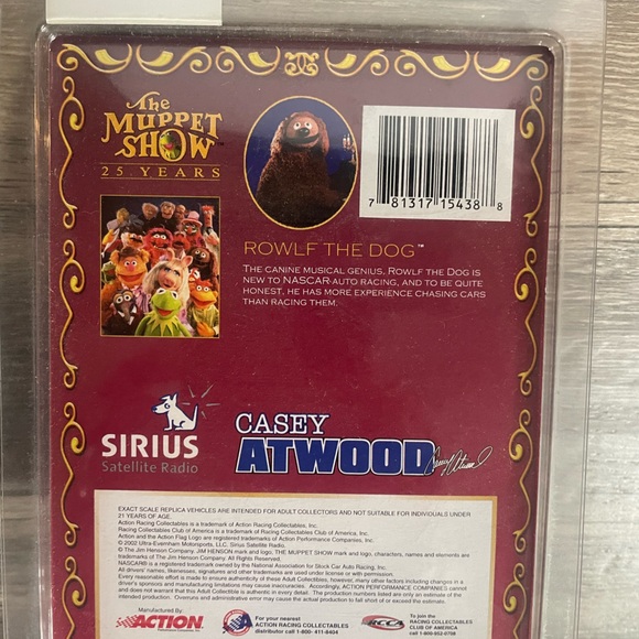 2002 casey atwood 7 sirius/muppets 25th Dodge 1 64th scale diecast - Picture 2 of 3